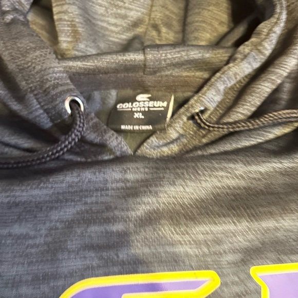 LSU Gray pullover Hoodie with Logo Men's XL - Picture 2 of 2
